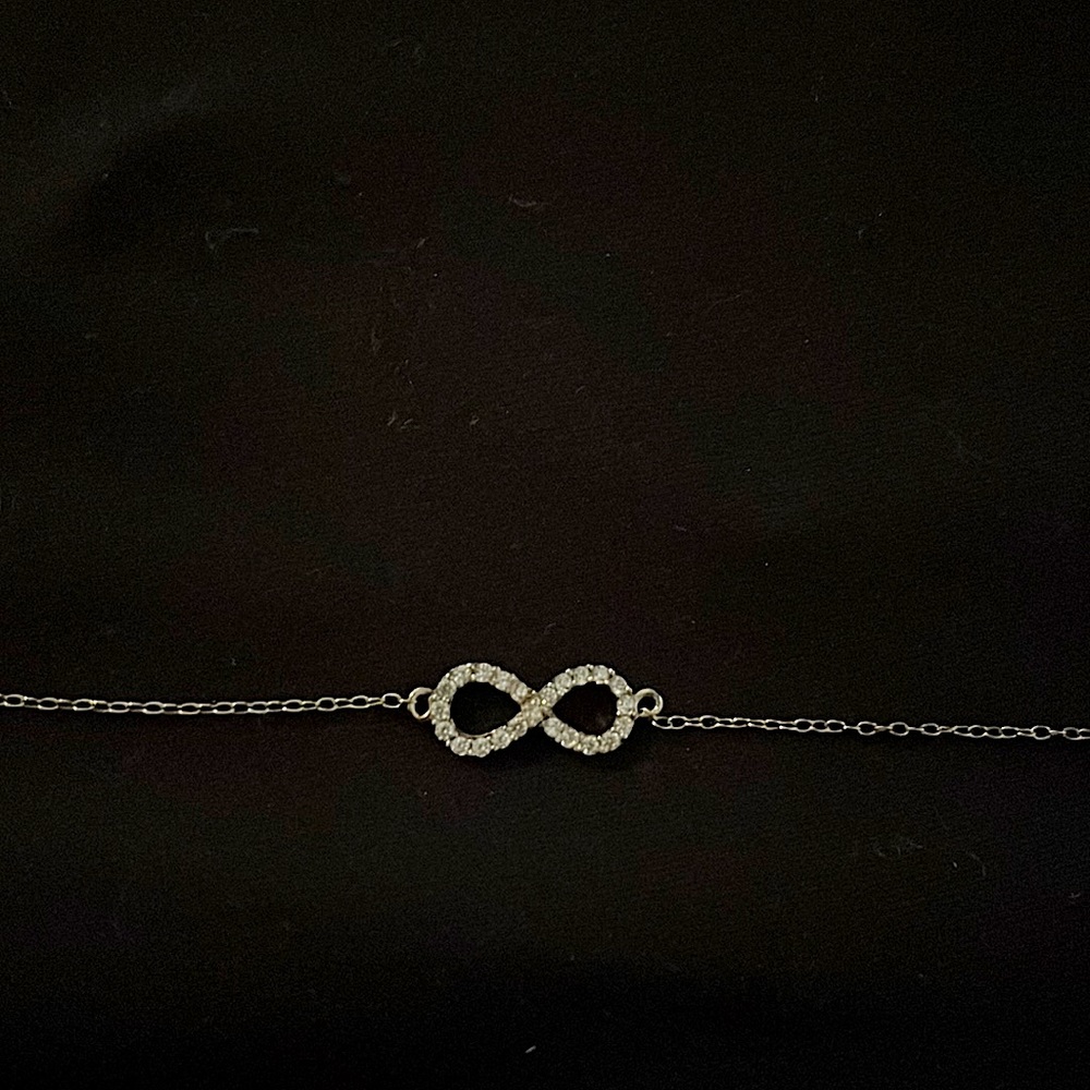 Diamond infinity necklace